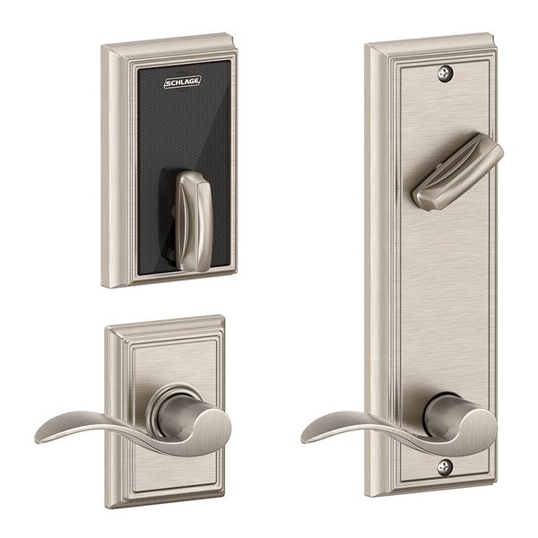 Schlage Electronics Grade 2 Electric Deadbolt Lock, Includes Touchless, Bluetooth Smart Reader, Keyless, No Cylinder Ove FE410F ADD 55 ACC 619
